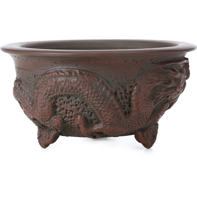 Vaso per bonsai rotondo non smaltato di Bigei - 115 x 115 x 60 mm