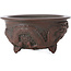Ronde ongeglazuurde bonsaipot van Bigei - 115 x 115 x 60 mm