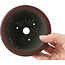 Ronde ongeglazuurde bonsaipot van Bigei - 115 x 115 x 60 mm
