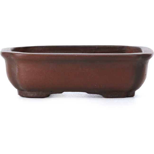 Rectangular unglazed bonsai pot by Bigei - 80 x 60 x 25 mm