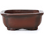 Rectangular unglazed bonsai pot by Bigei - 80 x 60 x 25 mm