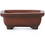 Rectangular unglazed bonsai pot by Bigei - 47 x 34 x 17 mm