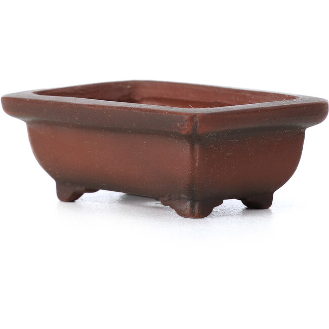 Pot à bonsaï rectangulaire non émaillé par Bigei - 47 x 34 x 17 mm
