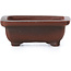 Rectangular unglazed bonsai pot by Bigei - 47 x 34 x 17 mm