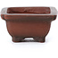 Rectangular unglazed bonsai pot by Bigei - 47 x 34 x 17 mm