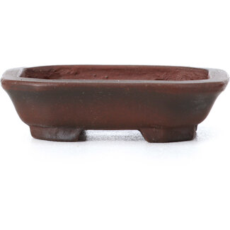 Bigei - Hirata Atsumi 50 mm rectangular unglazed bonsai pot by Bigei, Tokoname, Japan