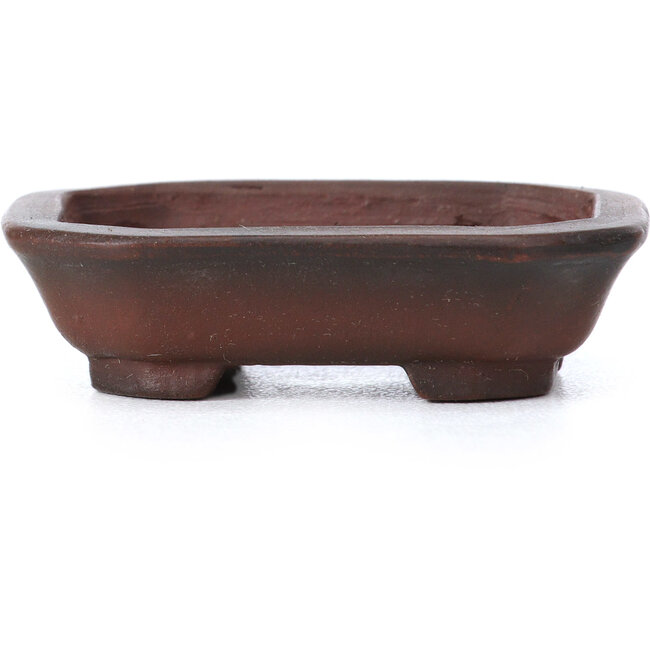 Pot à bonsaï rectangulaire non émaillé par Bigei - 50 x 40 x 15 mm