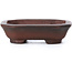 Rectangular unglazed bonsai pot by Bigei - 50 x 40 x 15 mm