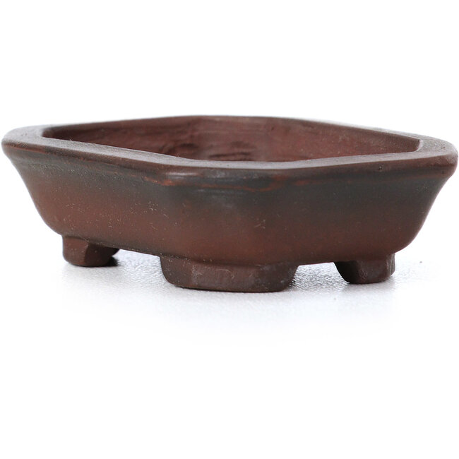 Rechthoekige ongeglazuurde bonsaipot van Bigei - 50 x 40 x 15 mm