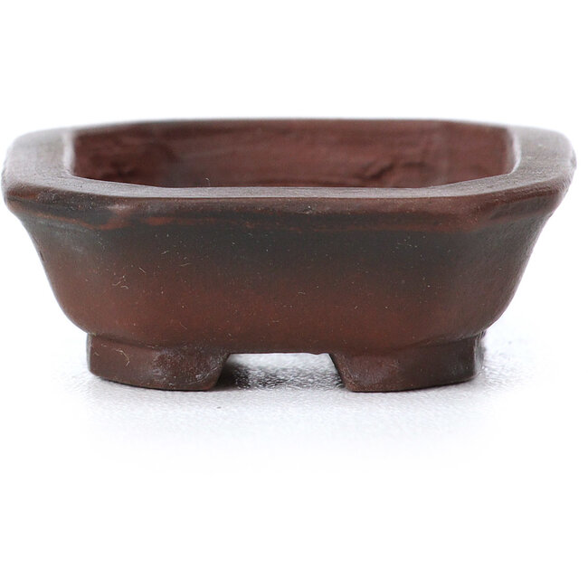Maceta de bonsái rectangular sin esmaltar de Bigei - 50 x 40 x 15 mm