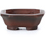 Rectangular unglazed bonsai pot by Bigei - 50 x 40 x 15 mm