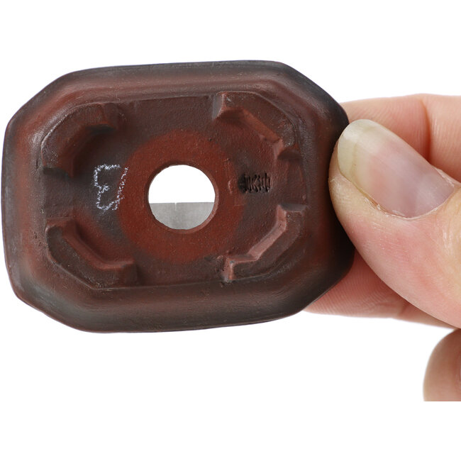 Rechthoekige ongeglazuurde bonsaipot van Bigei - 50 x 40 x 15 mm