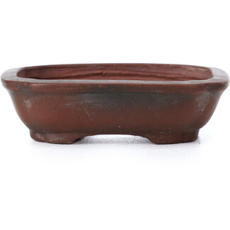 Bigei - Hirata Atsumi 55 mm rectangular unglazed bonsai pot by Bigei, Tokoname, Japan