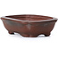 Rectangular unglazed bonsai pot by Bigei - 55 x 40 x 16 mm