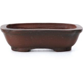 Bigei - Hirata Atsumi 55 mm rectangular unglazed bonsai pot by Bigei, Tokoname, Japan