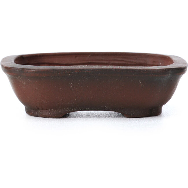 Rectangular unglazed bonsai pot by Bigei - 55 x 40 x 16 mm