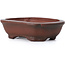 Rectangular unglazed bonsai pot by Bigei - 55 x 40 x 16 mm