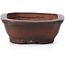 Rectangular unglazed bonsai pot by Bigei - 55 x 40 x 16 mm