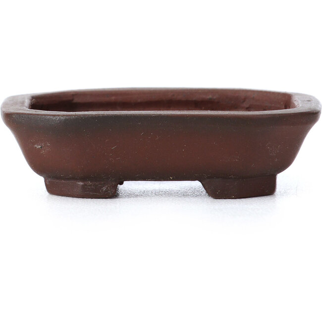 Rectangular unglazed bonsai pot by Bigei - 50 x 38 x 15 mm