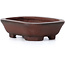 Pot à bonsaï rectangulaire non émaillé par Bigei - 50 x 38 x 15 mm