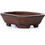 Rectangular unglazed bonsai pot by Bigei - 50 x 38 x 15 mm