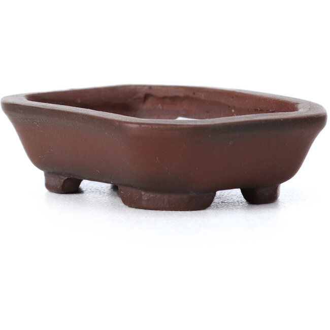 Vaso per bonsai rettangolare non smaltato di Bigei - 50 x 38 x 15 mm