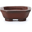 Pot à bonsaï rectangulaire non émaillé par Bigei - 50 x 38 x 15 mm