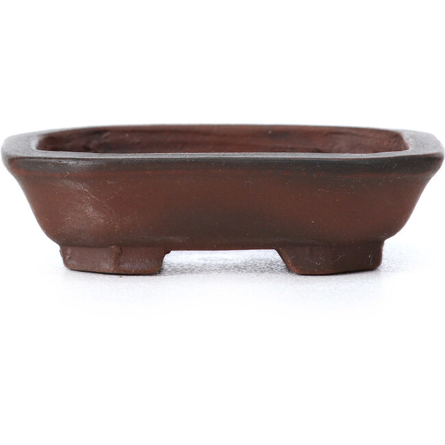 Rectangular unglazed bonsai pot by Bigei - 50 x 40 x 15 mm