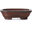 Rectangular unglazed bonsai pot by Bigei - 50 x 40 x 15 mm