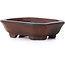Rectangular unglazed bonsai pot by Bigei - 50 x 40 x 15 mm