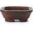 Rectangular unglazed bonsai pot by Bigei - 50 x 40 x 15 mm