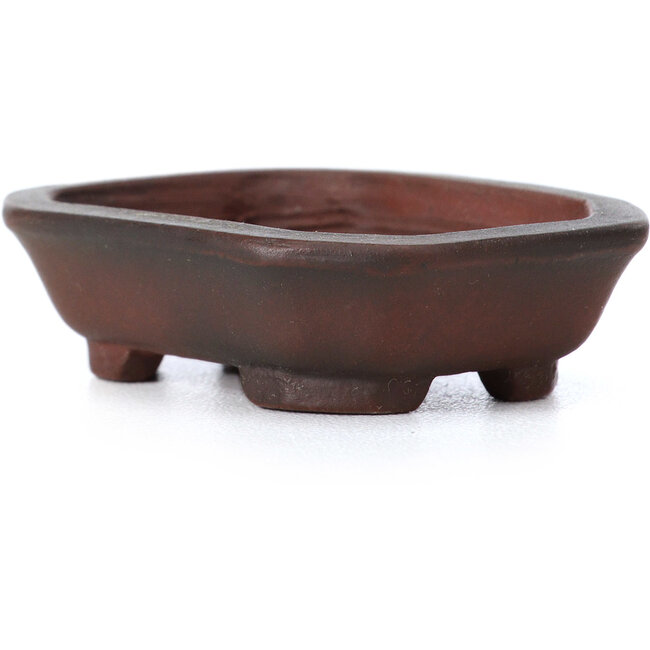 Rectangular unglazed bonsai pot by Bigei - 50 x 40 x 15 mm