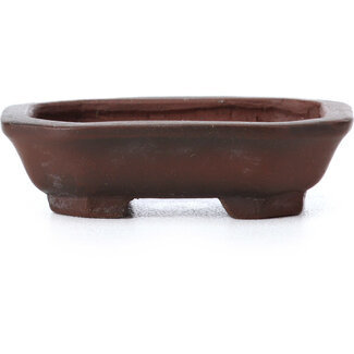 Bigei - Hirata Atsumi 50 mm rectangular unglazed bonsai pot by Bigei, Tokoname, Japan