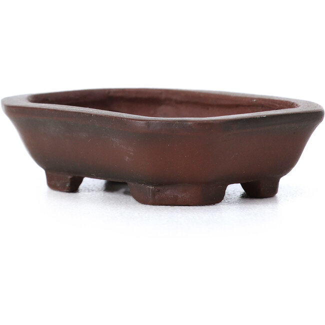 Rectangular unglazed bonsai pot by Bigei - 50 x 40 x 15 mm