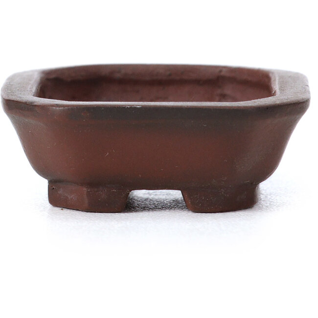 Rechthoekige ongeglazuurde bonsaipot van Bigei - 50 x 40 x 15 mm