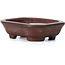 Rectangular unglazed bonsai pot by Bigei - 50 x 40 x 15 mm