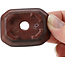 Pot à bonsaï rectangulaire non émaillé par Bigei - 50 x 40 x 15 mm