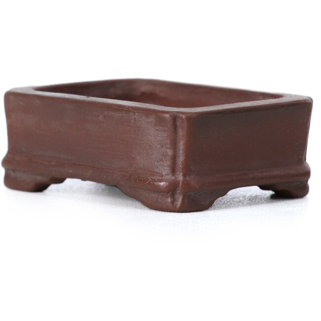 Pot à bonsaï rectangulaire non émaillé par Bigei - 45 x 34 x 15 mm