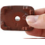 Maceta de bonsái rectangular sin esmaltar de Bigei - 45 x 34 x 15 mm