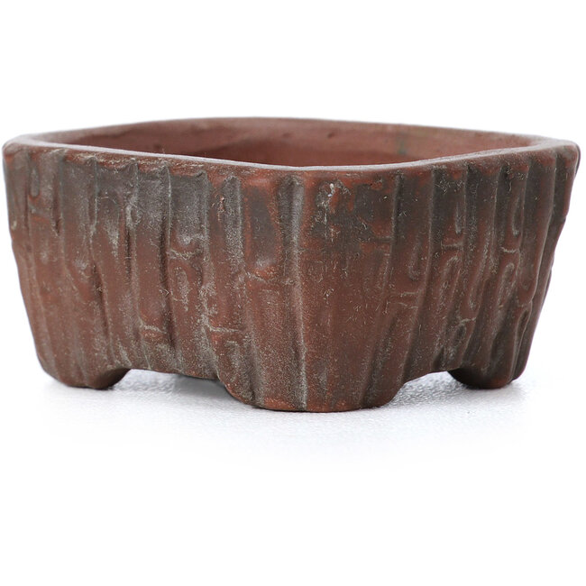 Rectangular unglazed bonsai pot by Bigei - 45 x 40 x 21 mm