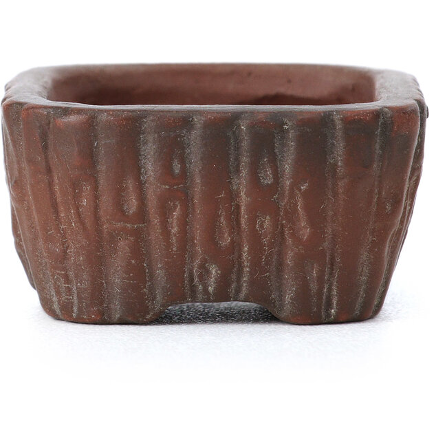 Pot à bonsaï rectangulaire non émaillé par Bigei - 45 x 40 x 21 mm