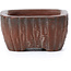 Rectangular unglazed bonsai pot by Bigei - 45 x 40 x 21 mm