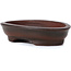 Oval unglazed bonsai pot by Bigei - 59 x 40 x 13 mm