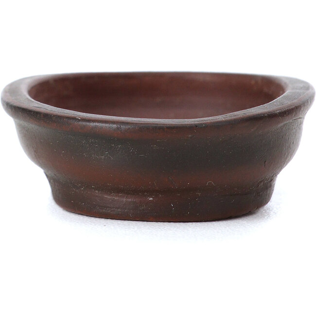 Vaso per bonsai ovale non smaltato di Bigei - 59 x 40 x 13 mm