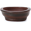 Oval unglazed bonsai pot by Bigei - 59 x 40 x 13 mm