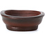 Oval unglazed bonsai pot by Bigei - 59 x 40 x 13 mm