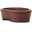 Oval unglazed bonsai pot by Bigei - 50 x 36 x 15 mm