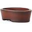 Pot à bonsaï ovale non émaillé par Bigei - 50 x 36 x 15 mm