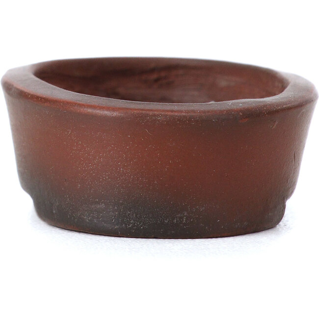 Maceta de bonsái ovalada sin esmaltar de Bigei - 50 x 36 x 15 mm