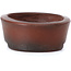 Pot à bonsaï ovale non émaillé par Bigei - 50 x 36 x 15 mm